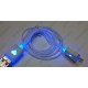 کابل میکرو USB چراغ دار LED آبی